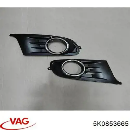 Zaślepka (kratki) lamp przeciwmgielnych zderzaka przedniego lewa VAG 5K0853665 cena, od 16,69 USD