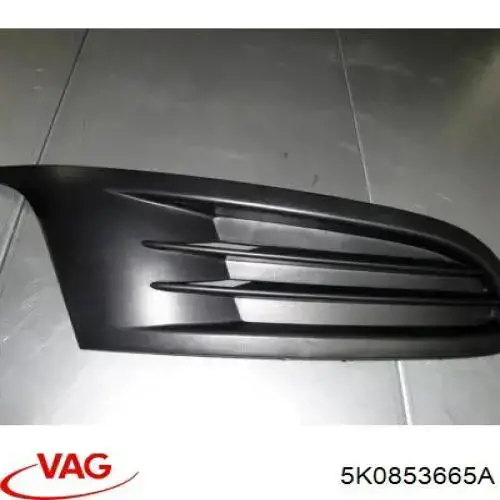 Do koszyka 5K0853665A VAG Zaślepka (kratki) lamp przeciwmgielnych zderzaka przedniego lewa