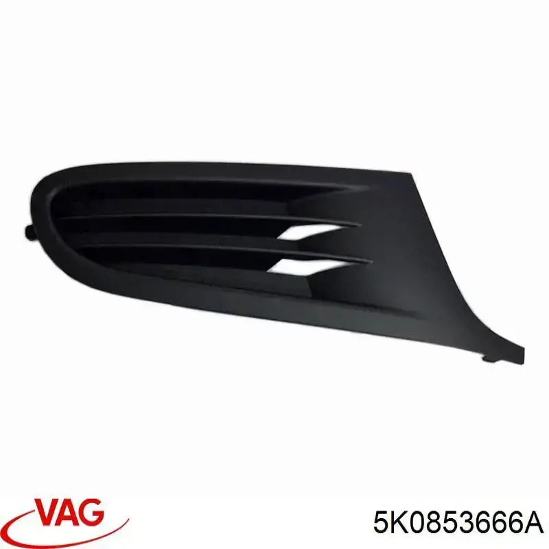 Do koszyka 5K0853666A VAG Zaślepka (kratka) lamp przeciwmgielnych zderzaka przedniego prawa