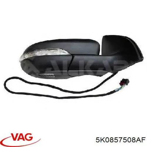 Lusterko wsteczne prawe VAG 5K0857508AF cena, od 153,95 USD
