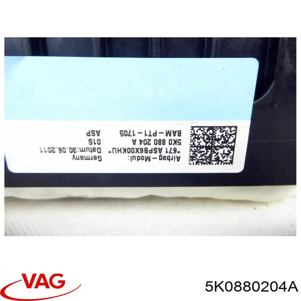Poduszka powietrzna (Airbag) pasażera VAG 5K0880204A cena, od 257,09 USD