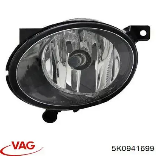 Do koszyka 5K0941699 VAG Lampa przeciwmgielna lewa