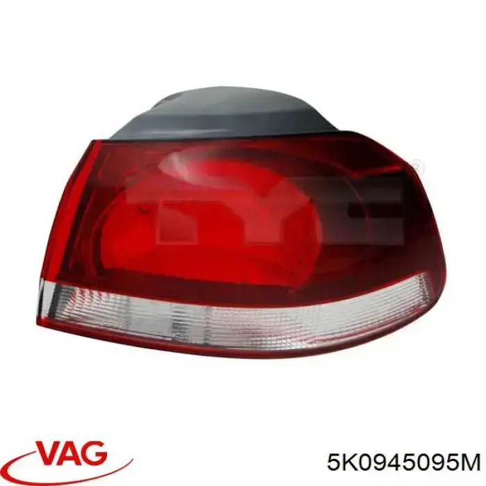 Lampa zespolona tylna lewa zewnętrzna VAG 5K0945095M cena, od 105,56 USD