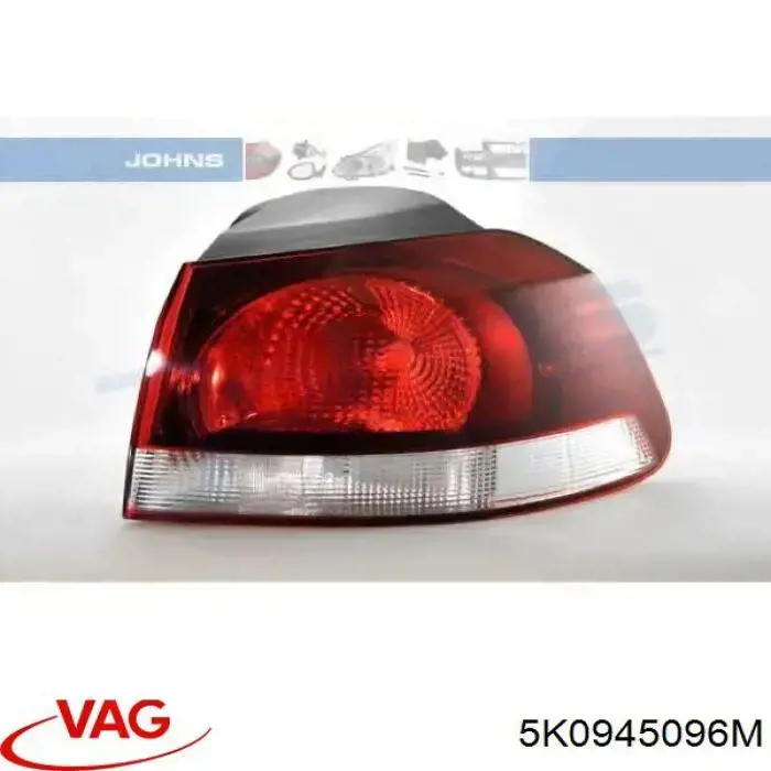 Lampa zespolona tylna prawa zewnętrzna VAG 5K0945096M cena, od 97,05 USD