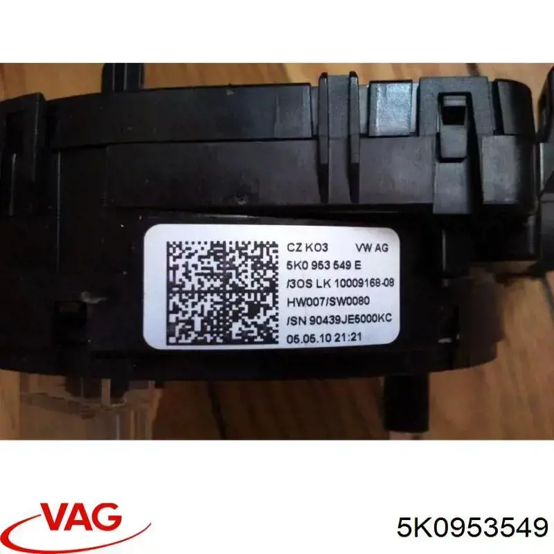 5K0953549 VAG Pierścień kontaktowy AIRBAG, taśma kierownicy