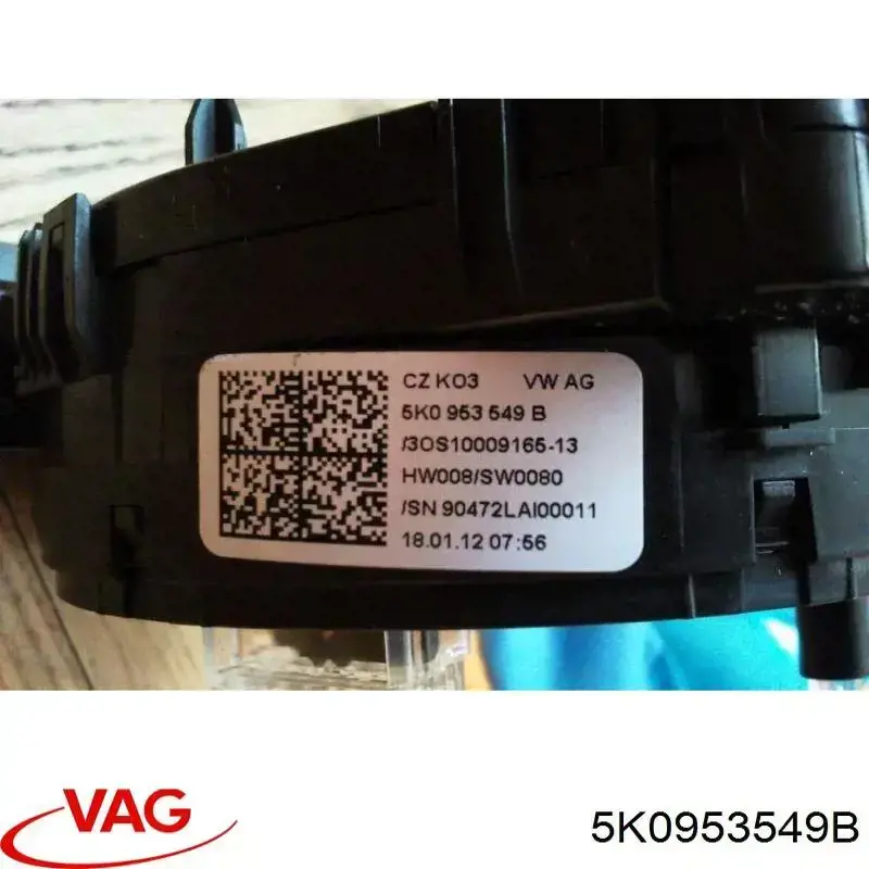 Do koszyka 5K0953549B VAG Pierścień kontaktowy AIRBAG, taśma kierownicy