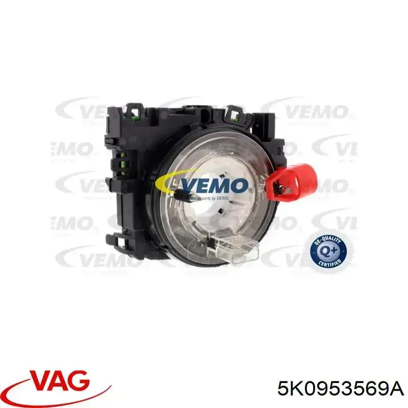Pierścień kontaktowy AIRBAG, taśma kierownicy VAG 5K0953569A cena, od 374,68 USD