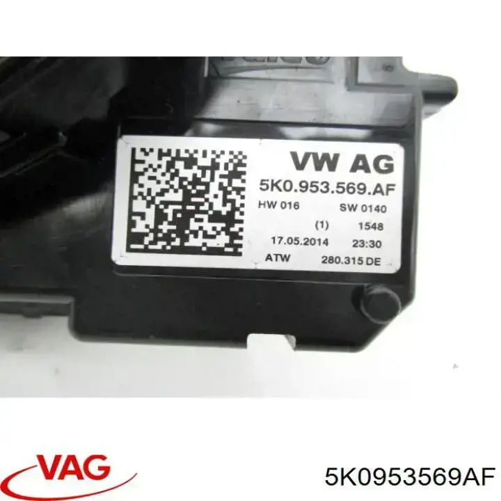 Pierścień kontaktowy AIRBAG, taśma kierownicy VAG 5K0953569AF cena, od 336,03 USD
