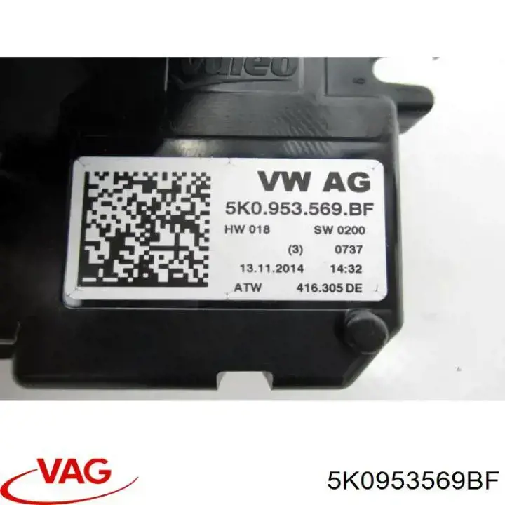 Pierścień kontaktowy AIRBAG, taśma kierownicy VAG 5K0953569BF cena, od 336,03 USD