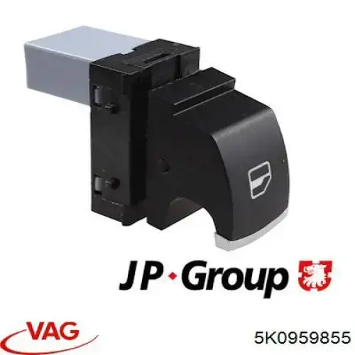 Do koszyka 5K0959855 VAG Włącznik przyciskowy podnośnika szyby tylny