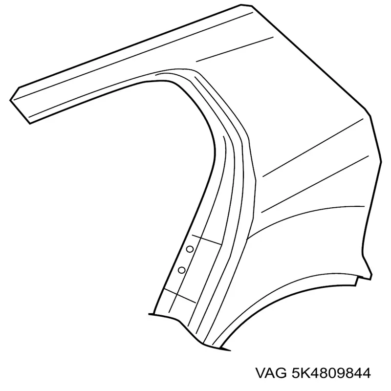 Błotnik tylny prawy Volkswagen Golf 6 (5K1)