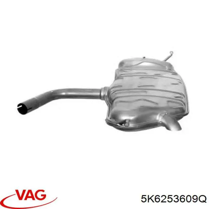 Do koszyka 5K6253609Q VAG Tłumik, tylna część