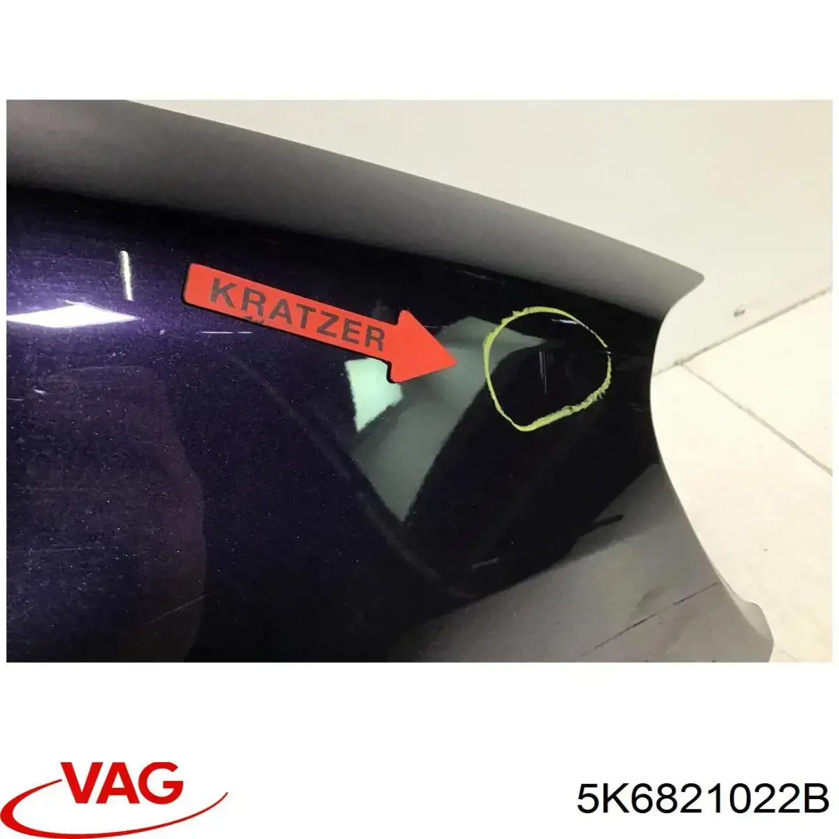 Do koszyka 5K6821022B VAG Błotnik przedni prawy