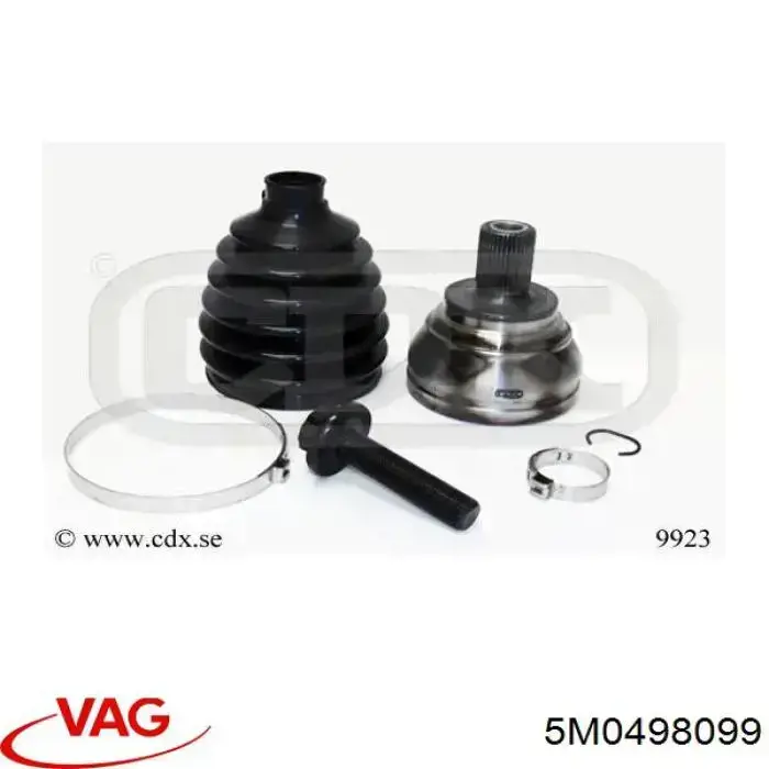 Przegub homokinetyczny przedni zewnętrzny VAG 5M0498099 cena, od 43,88 USD