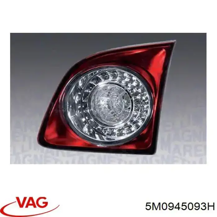 Lampa zespolona tylna lewa wewnętrzna VAG 5M0945093J cena, od 68,10 USD