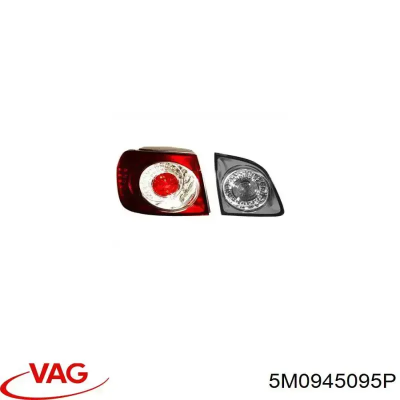 Do koszyka 5M0945095P VAG Lampa zespolona tylna lewa zewnętrzna