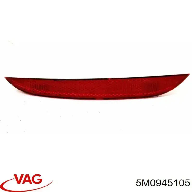 5M0945105 VAG Lampa odblaskowa zderzaka tylnego lewa