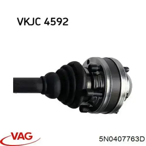 Półoś napędowa przednia lewa VAG 5N0407763D cena, od 93,64 USD