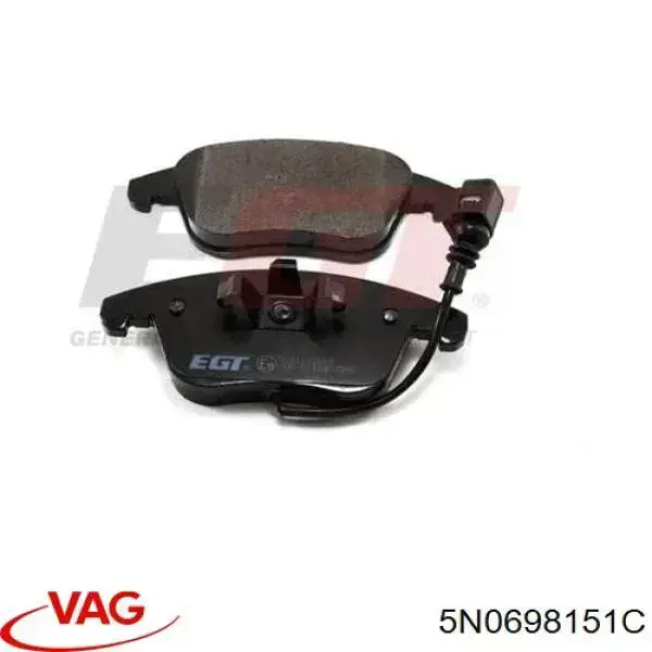 Klocki hamulcowe przednie tarczowe VAG 5N0698151C cena, od 33,25 USD