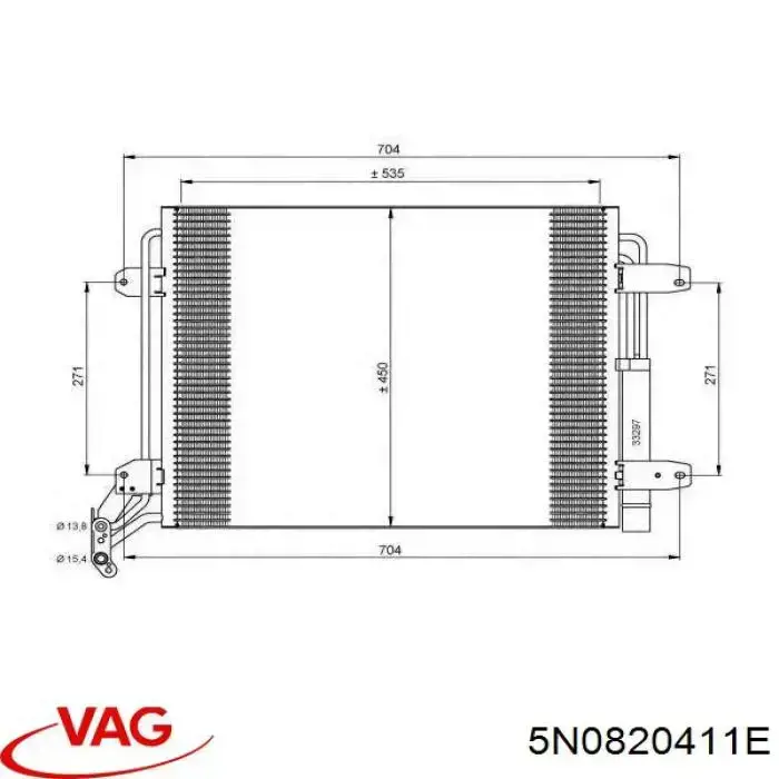 5N0820411E VAG Chłodnica klimatyzacji