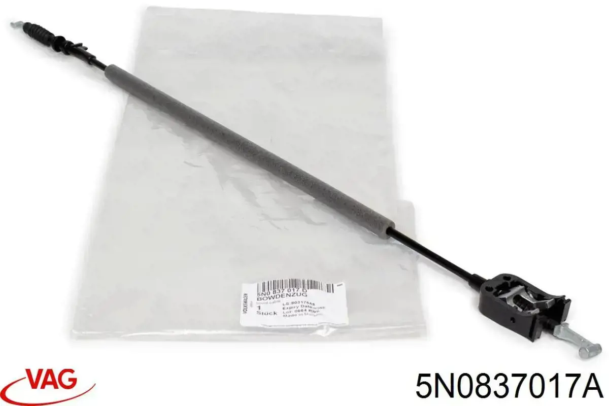 Linka (cięgno) otwierania zamka drzwi przednich VAG 5N0837017A cena, od 37,46 USD