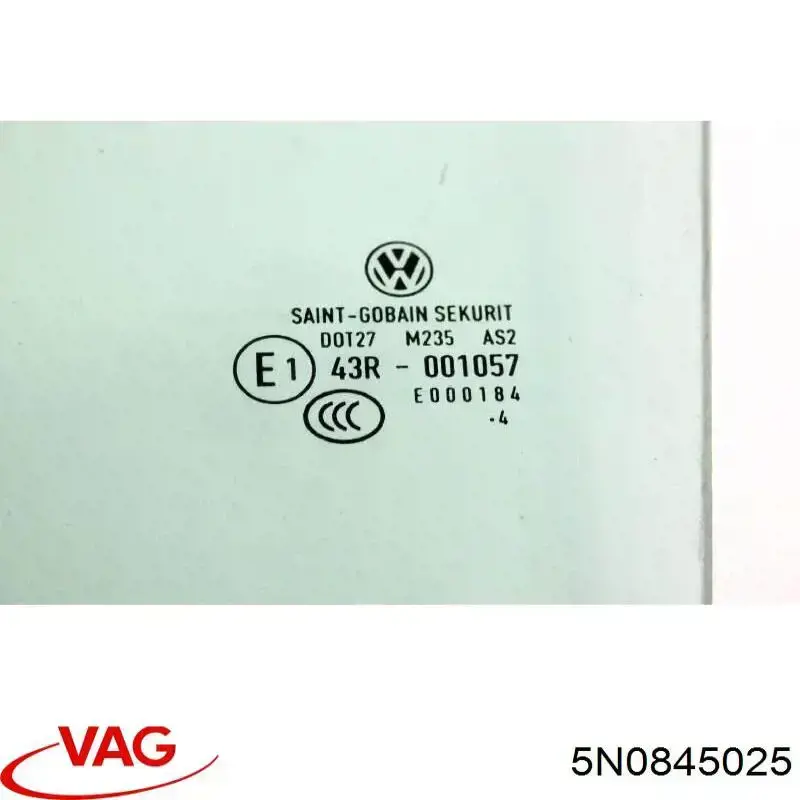 5N0845025 VAG Szyba drzwi lewych tylnych