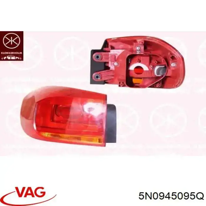 Do koszyka 5N0945095Q VAG Lampa zespolona tylna lewa zewnętrzna