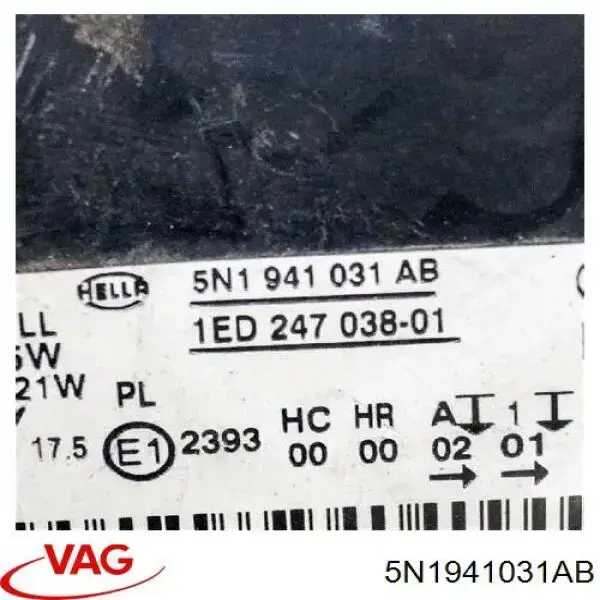 Reflektor lewy VAG 5N1941031AB cena, od 165,36 USD