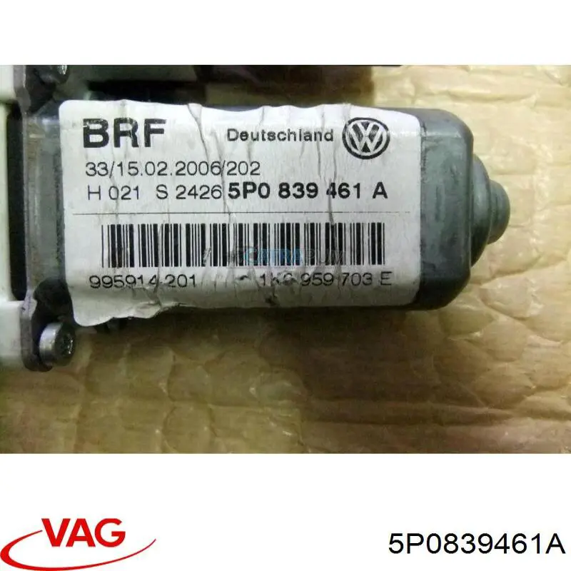 Mechanizm podnoszenia szyby drzwi tylnych lewych VAG 5P0839461A cena, od 52,78 USD