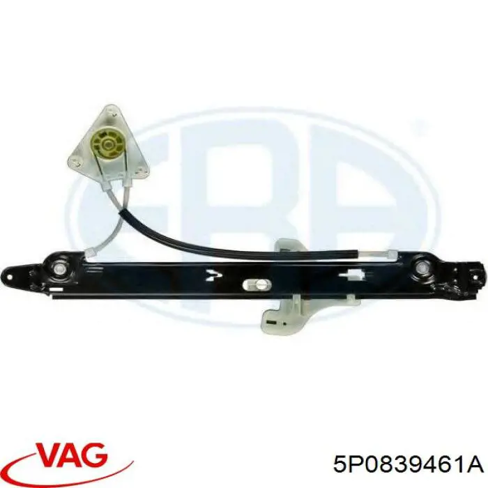 Mechanizm podnoszenia szyby drzwi tylnych lewych VAG 5P0839461A cena, od 51,32 USD