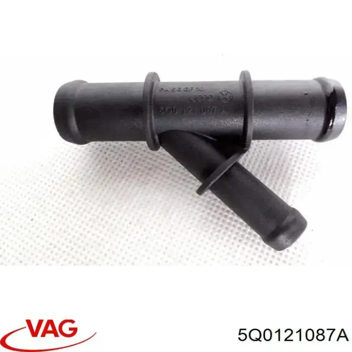 Do koszyka 5Q0121087A VAG Kołnierz układu chłodzenia (trójnik)