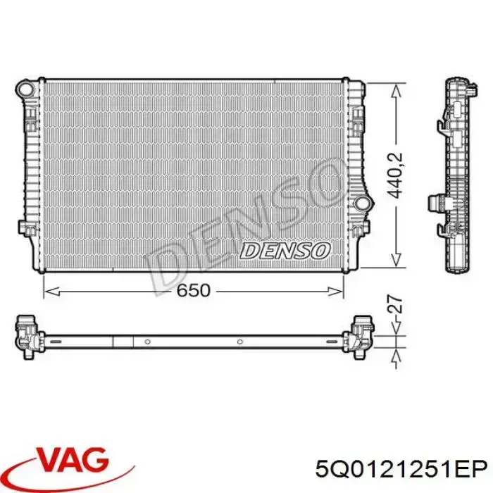 Chłodnica silnika VAG 5Q0121251EP cena, od 173,36 USD