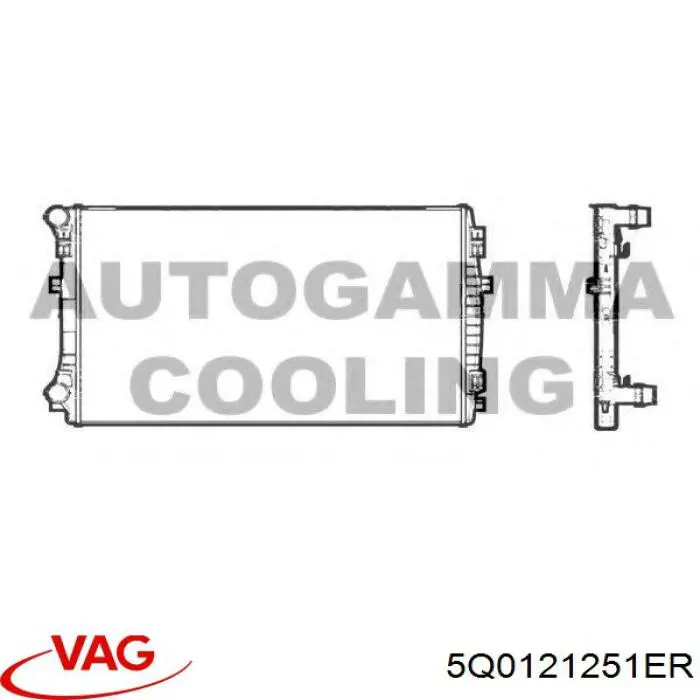 Chłodnica silnika VAG 5Q0121251ER cena, od 186,36 USD