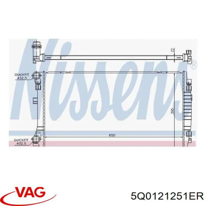 5Q0121251ER VAG Chłodnica silnika