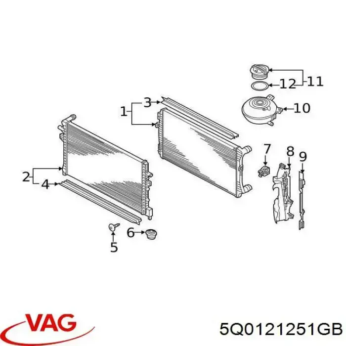 Do koszyka 5Q0121251GB VAG Chłodnica silnika dodatkowa