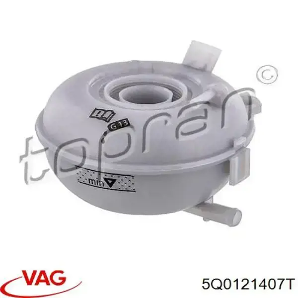 Do koszyka 5Q0121407T VAG Zbiorniczek wyrównawczy układu chłodzenia