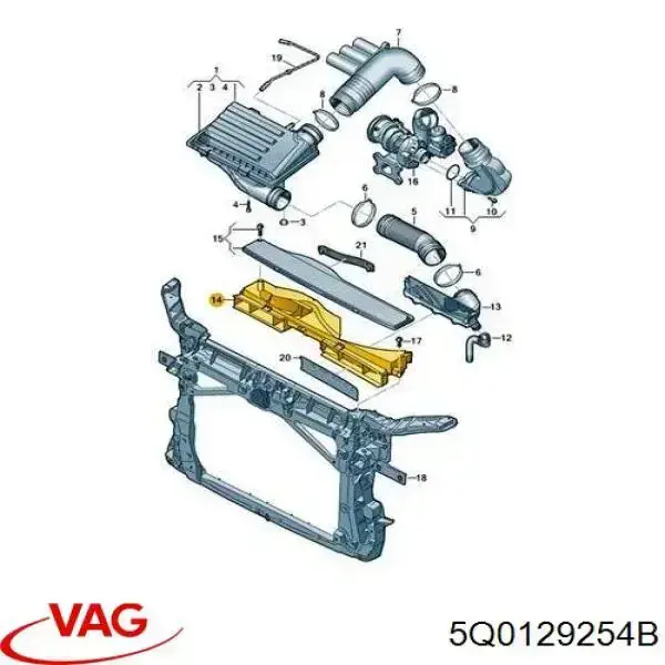  Wlot powietrza do filtra powietrza Skoda Octavia 