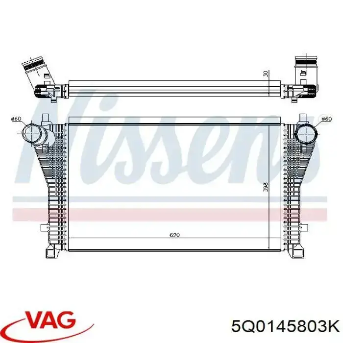 Chłodnica intercoolera VAG 5Q0145803K cena, od 164,08 USD
