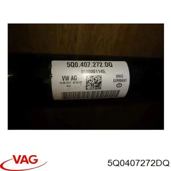 5Q0407272DQ VAG Półoś napędowa przednia prawa