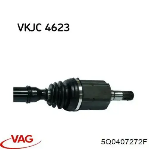 Półoś napędowa przednia prawa VAG 5Q0407272F cena, od 145,42 USD