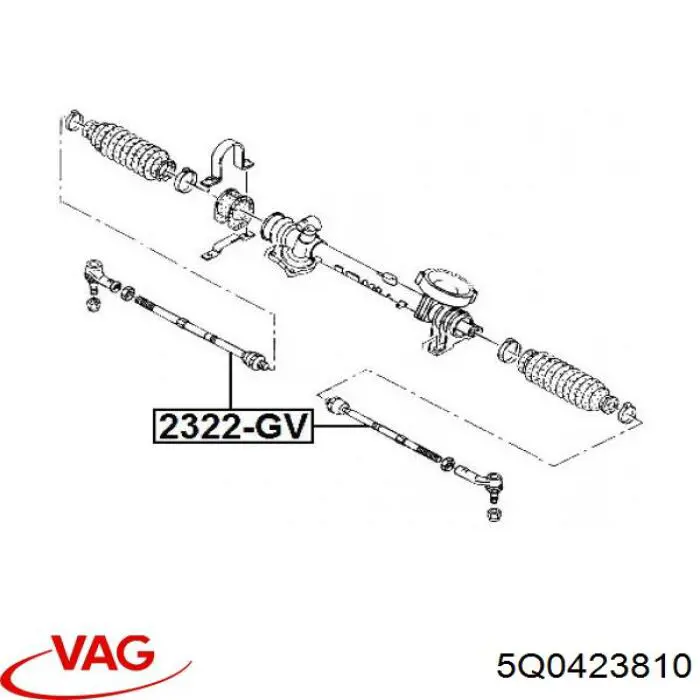 5Q0423810 VAG drążek kierowniczy