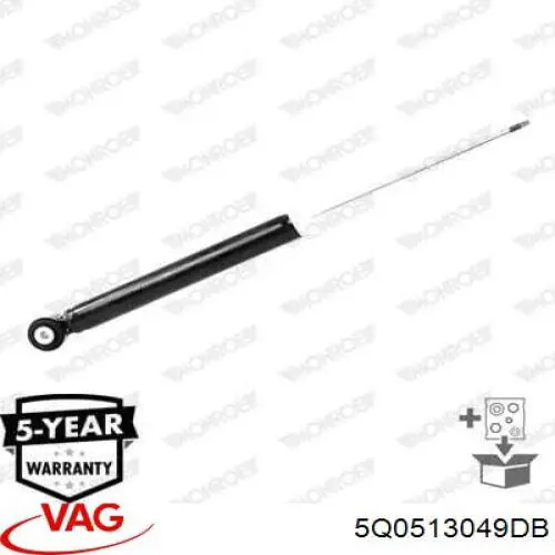 Amortyzator tylny VAG 5Q0513049DB cena, od 38,38 USD