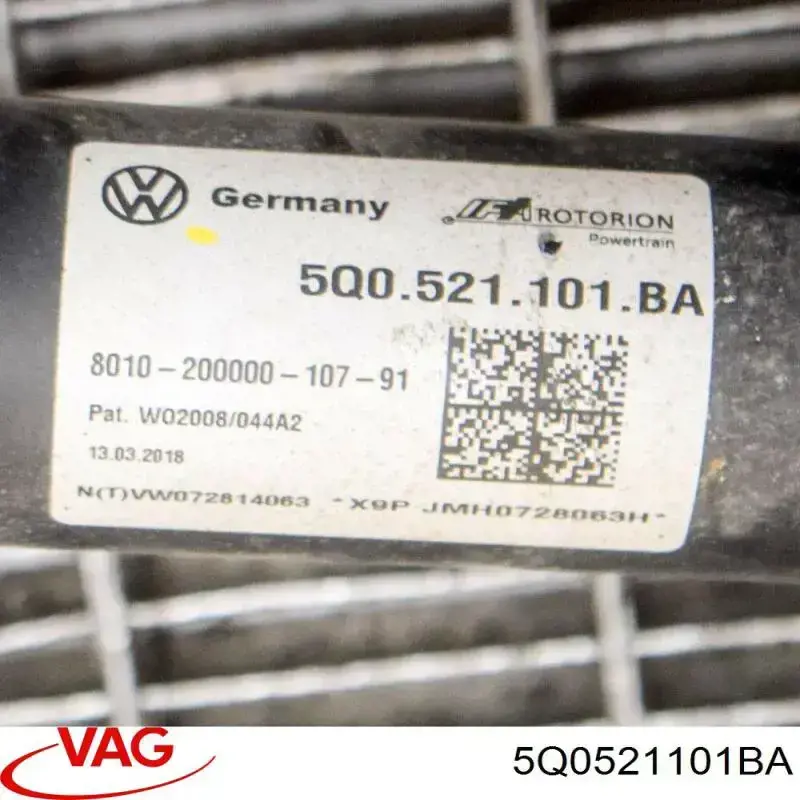 5Q0521101BA VAG Wał Cardana tylny, kompletny