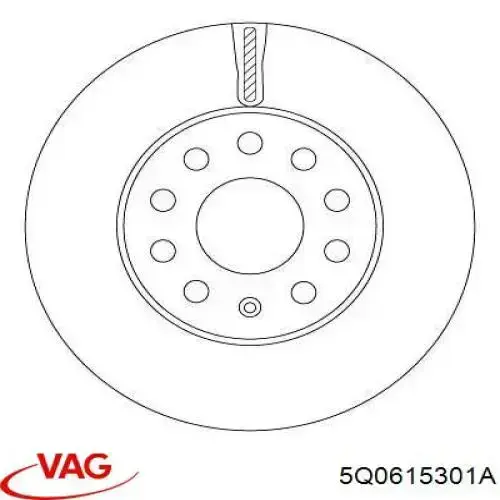 Do koszyka 5Q0615301A VAG Tarcza hamulcowa przednia