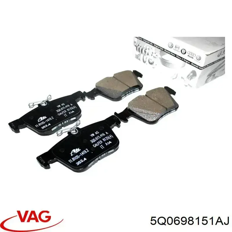 Klocki hamulcowe przednie tarczowe VAG 5Q0698151AJ cena, od 42,00 USD