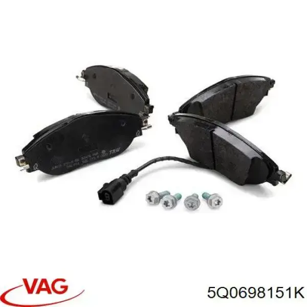 Klocki hamulcowe przednie tarczowe VAG 5Q0698151K cena, od 40,81 USD