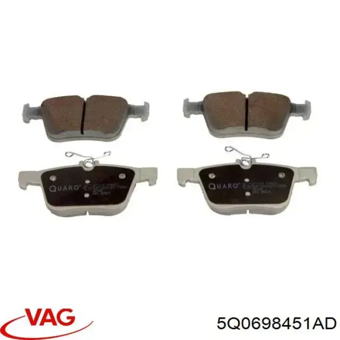 Okładziny (klocki) do hamulców tarczowych tylne VAG 5Q0698451AD cena, od 26,07 USD