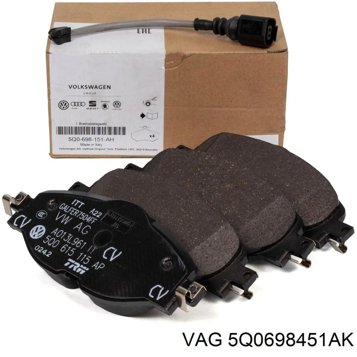 Okładziny (klocki) do hamulców tarczowych tylne VAG 5Q0698451AK cena, od 26,07 USD