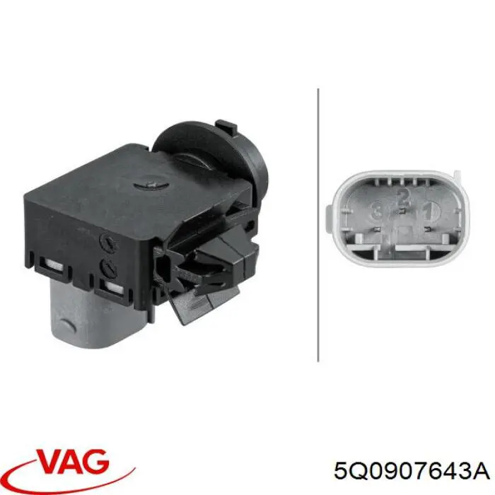 Do koszyka 5Q0907643A VAG Czujnik zanieczyszczenia powietrza