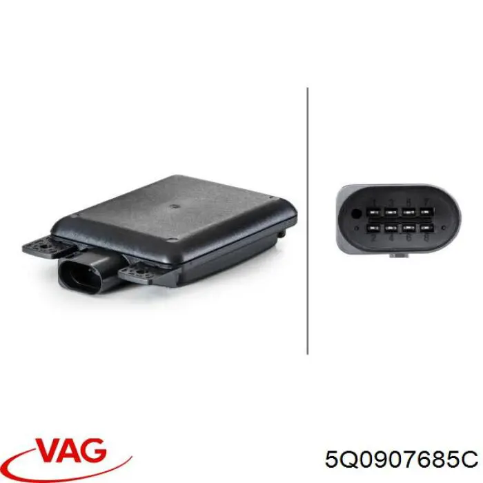 Czujnik kontroli martwej strefy tylny (martwego polam martwego punktu) VAG 5Q0907685C cena, od 125,99 USD